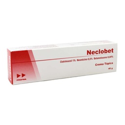 [7709990383638] Neclobet(Betametasona+Neomicina+Clotrimazol)Crema Topica Tubo x 40 GR(Profma)