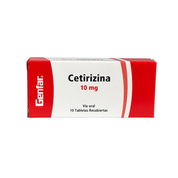 [7702605102693] Cetirizina 10 Mg tableta Caja x 10 Und (Genfar)